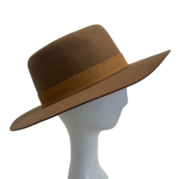 Lack Of Color Unisex Brown Australian Wool Farmer\'s Boho Hat Sz L